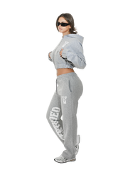 C/A ZIP GREY MELANGE WOMAN SET